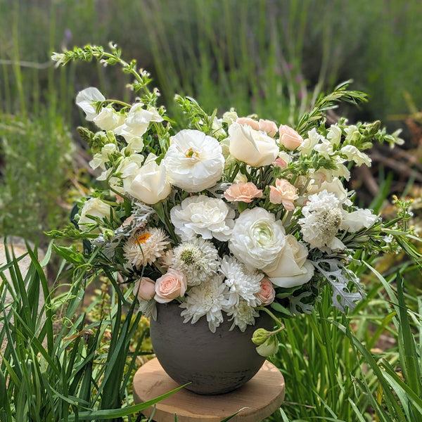 Muted and Elegant White Grande Floral Arrangement