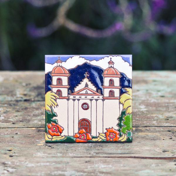 Santa Barbara Mission Tile Trivet Coasters & Trivets - Pacific Blue Tile, The Santa Barbara Company - 1